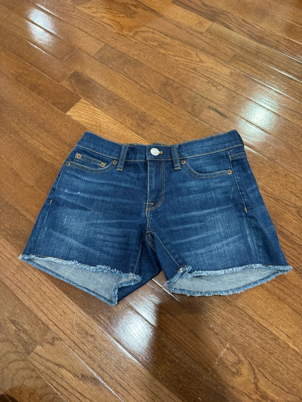 J. Crew Dark Blue Denim Cutoff Shorts